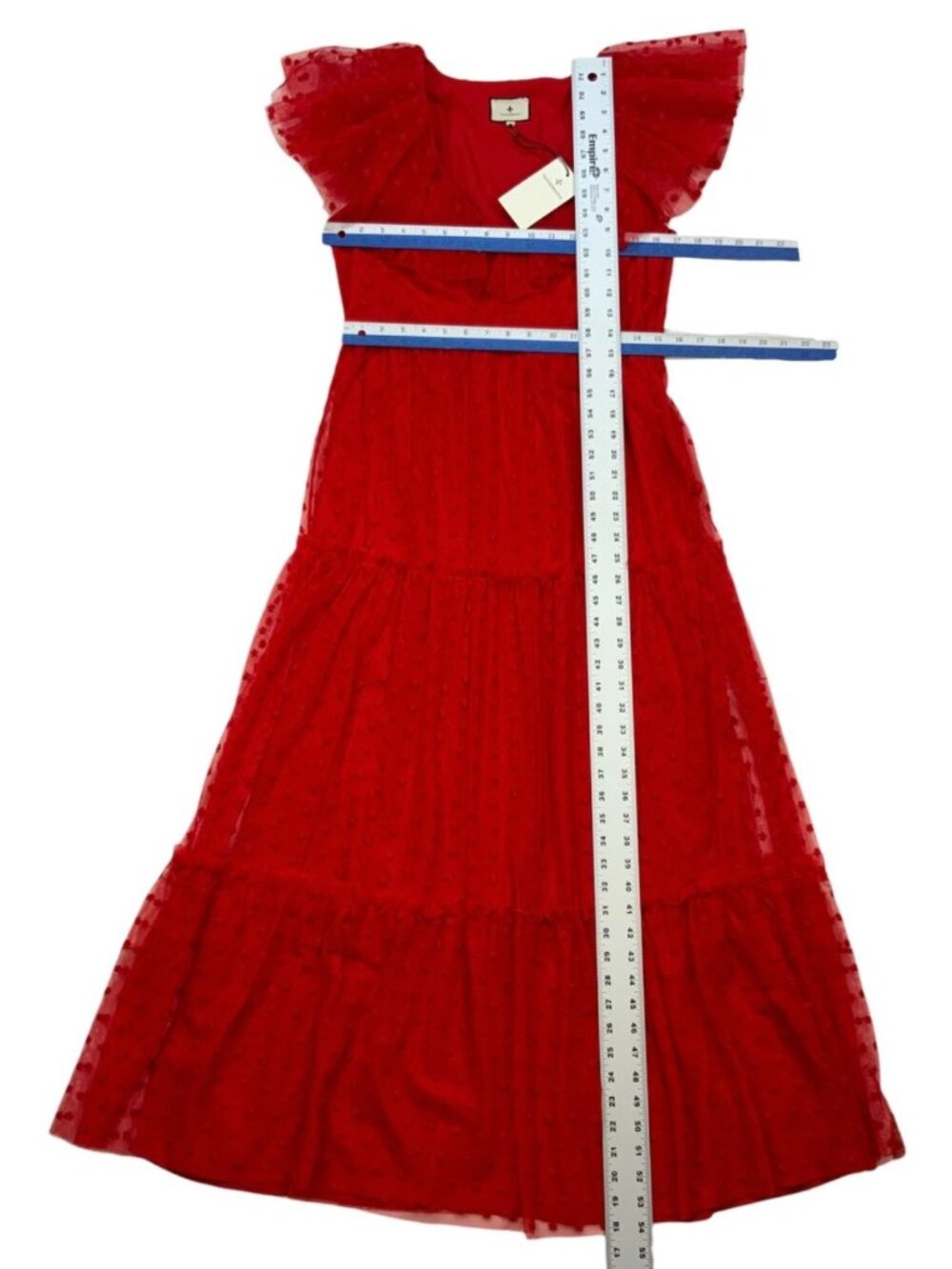 Tuckernuck Tulle Giselle Gown Dress M Red Ruffles Maxi NEW - Picture 7 of 14